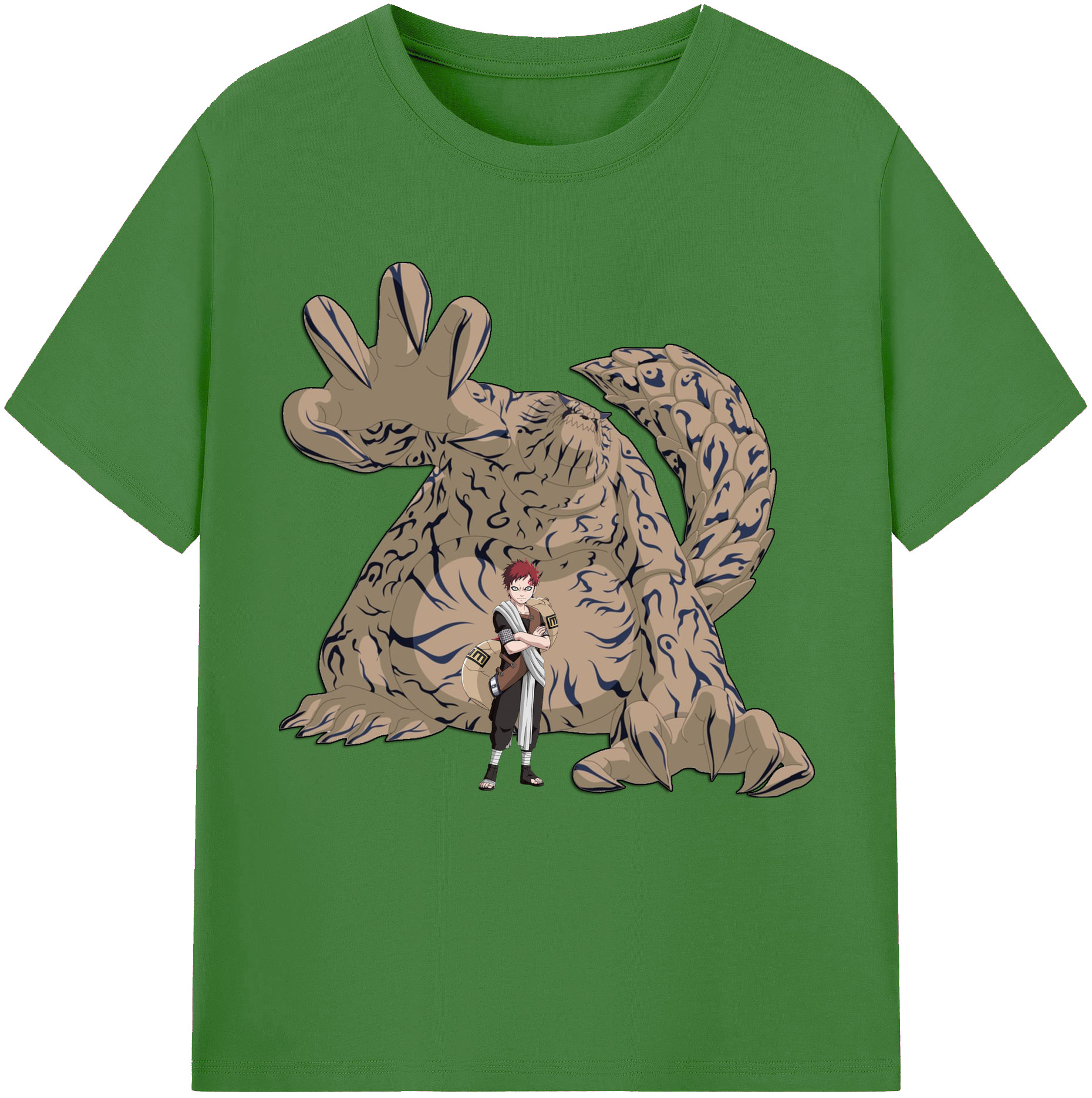 （画像用） NARUTO -ナルト- ガアラ Gaara レディースカジュアルプリントTシャツ（綿100％）